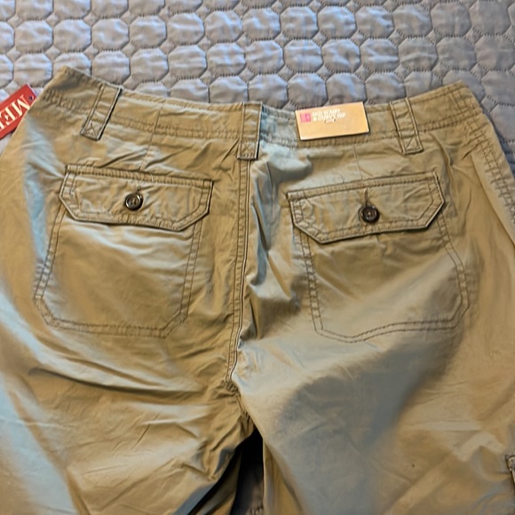 Merona Utility Mid-Waist Outback Brown Khaki Crop Capri Pants Size 10 - Picture 5 of 10